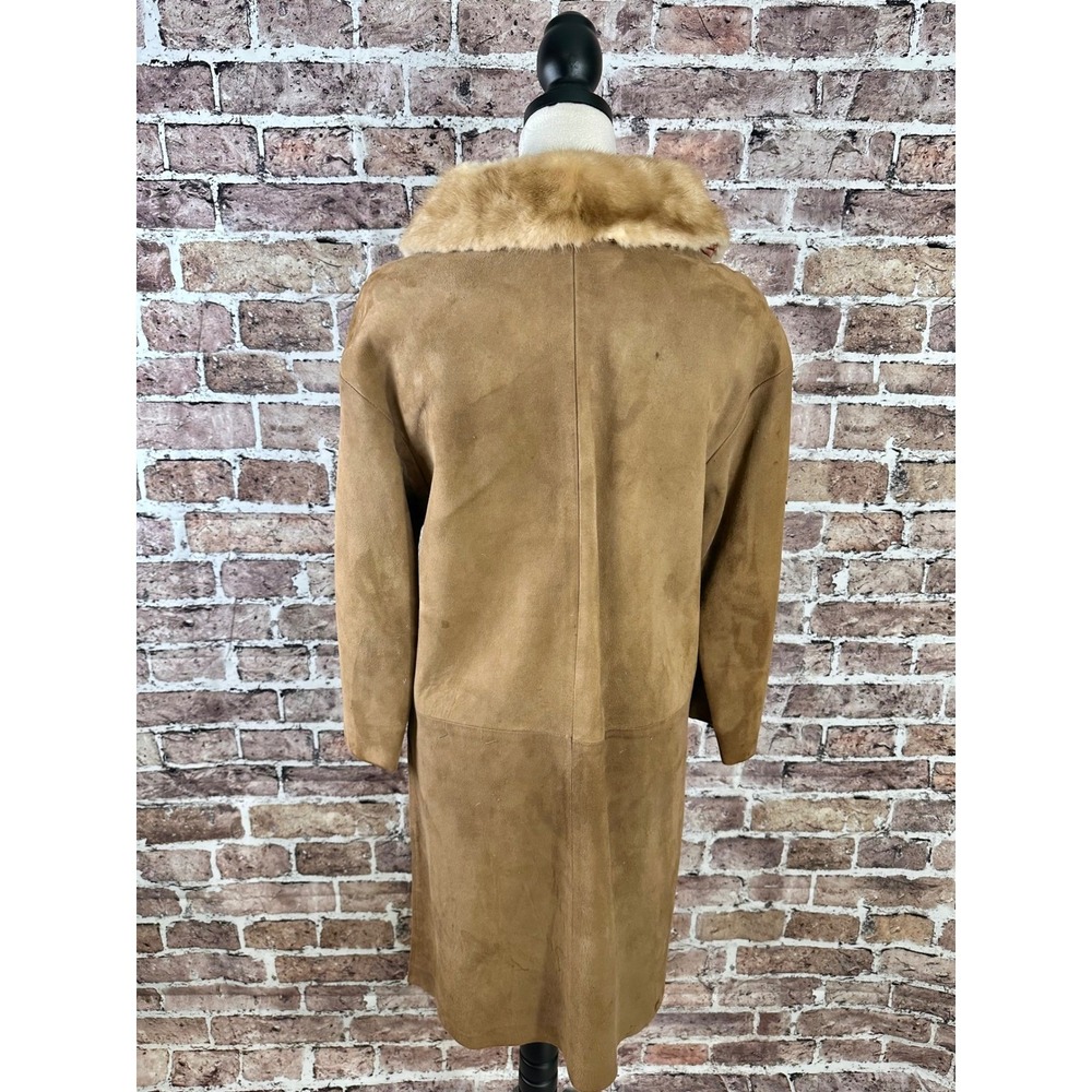 Vintage 50's 60's Suede Coat Mink Fur Collar – Film Wardrobe / Collector Piece - Picture 8 of 16